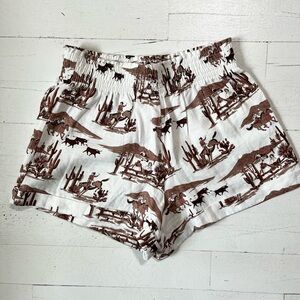 Reformation Nashville linen shorts | cowboy print | small